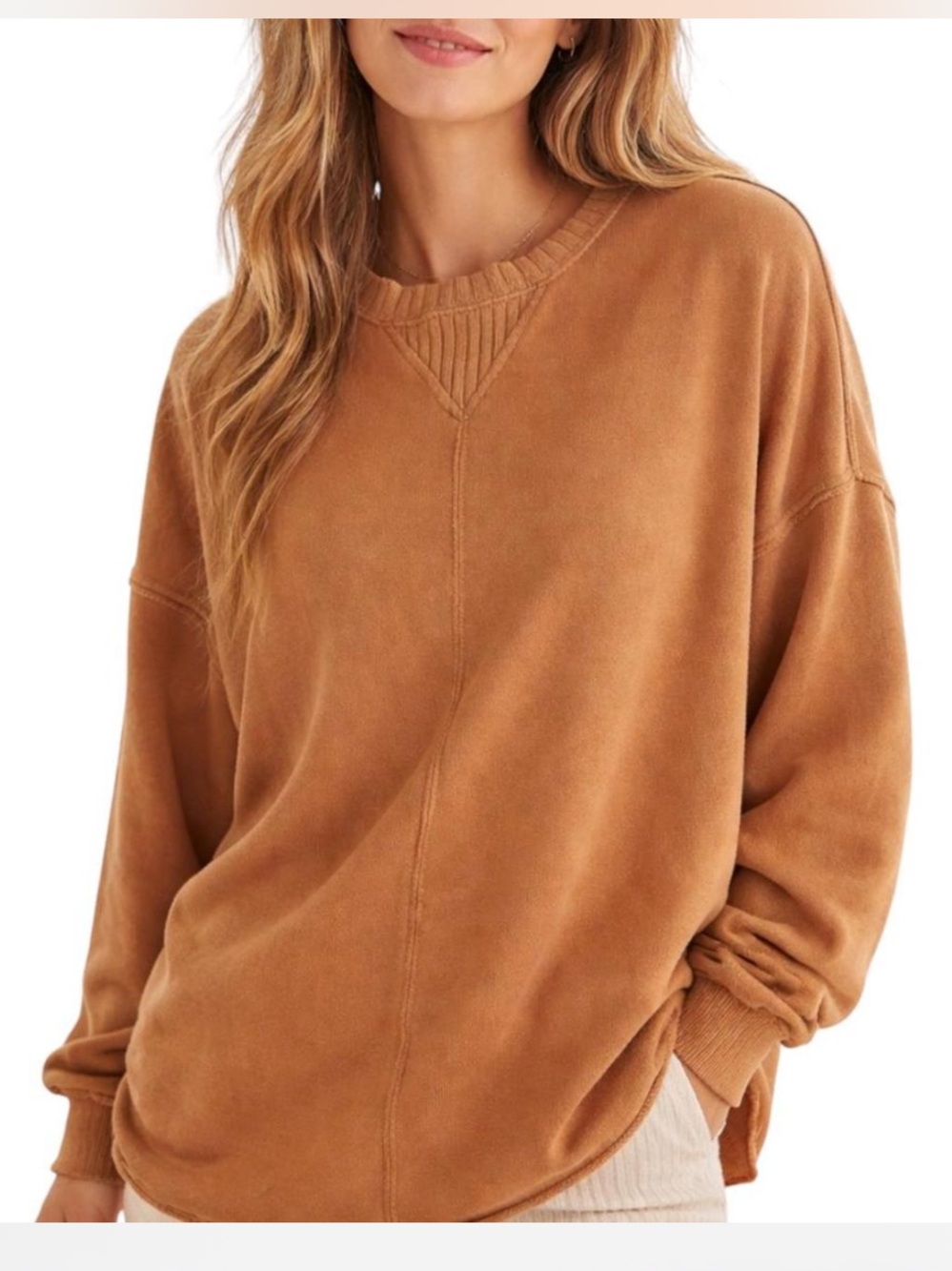 Aerie Find Happy Everywhere Oversized Crewneck Sweatshirt Size Small